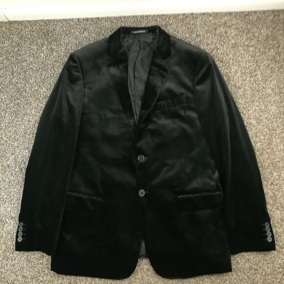 Emporio Armani Other - Emporio Armani Blazer Jacket Velvet G Line Herringbone Black 42R